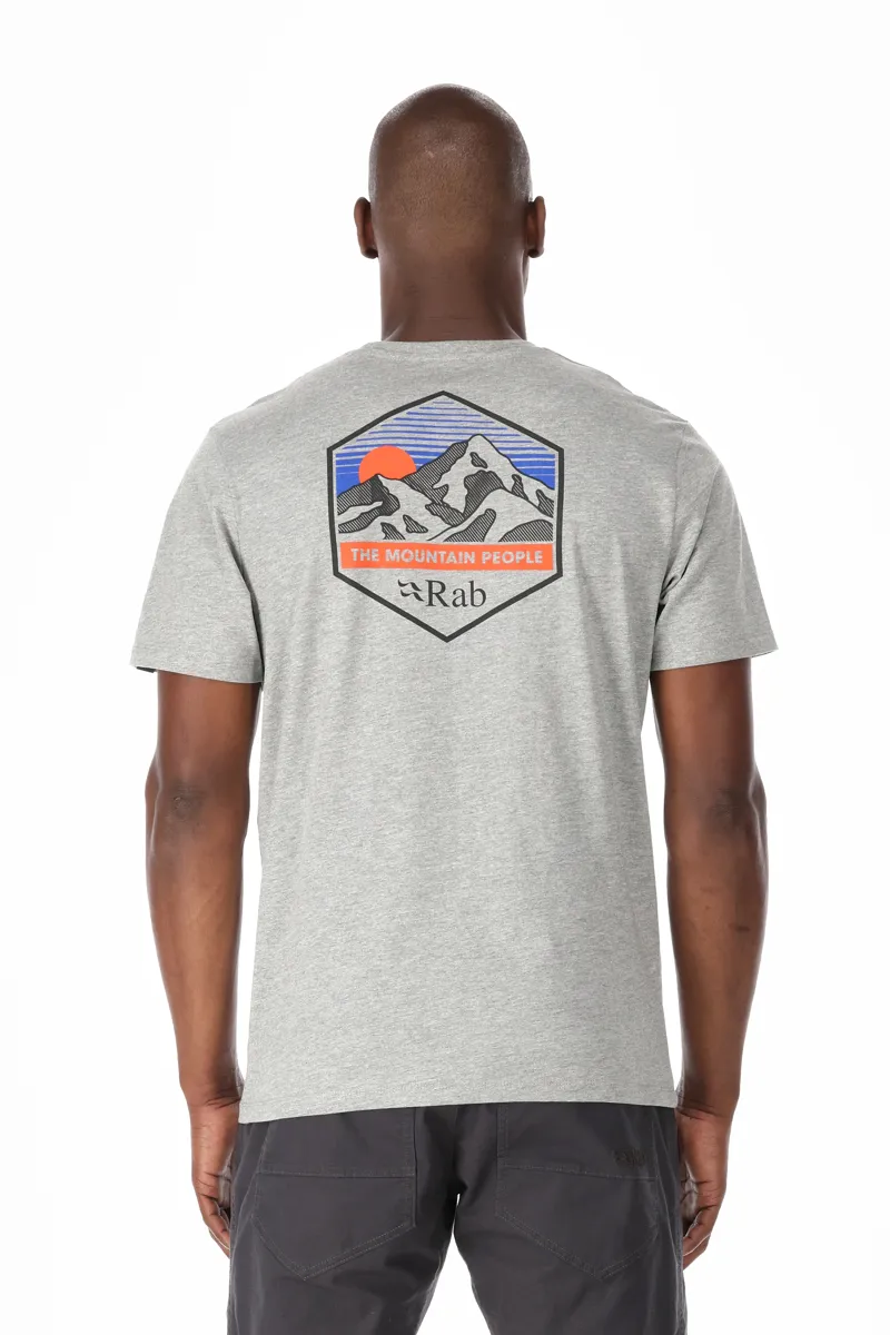 Rab Mens Stance Mountain Peak Tee - Grey Marl-3