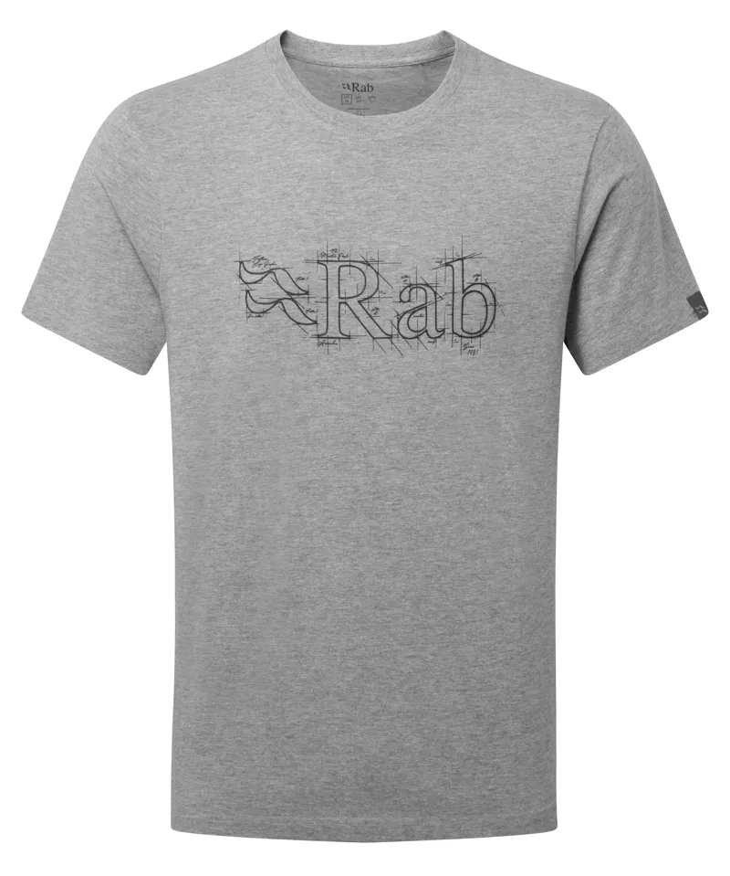 Rab Mens Stance Sketch Tee - Grey Marl