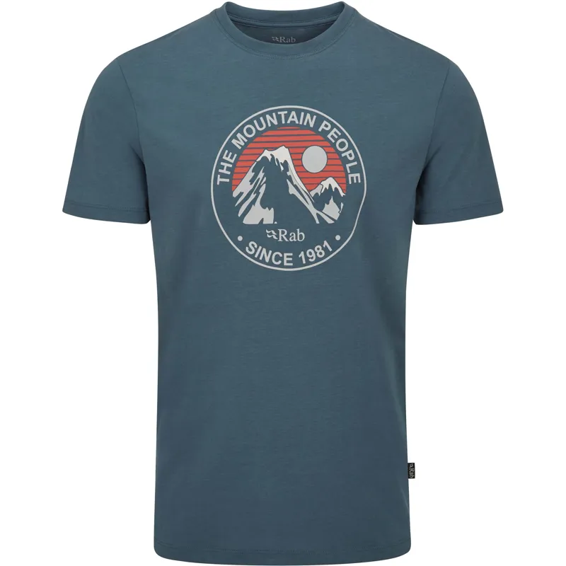 Rab Mens Stance Alpine Peak Tee - Orion Blue