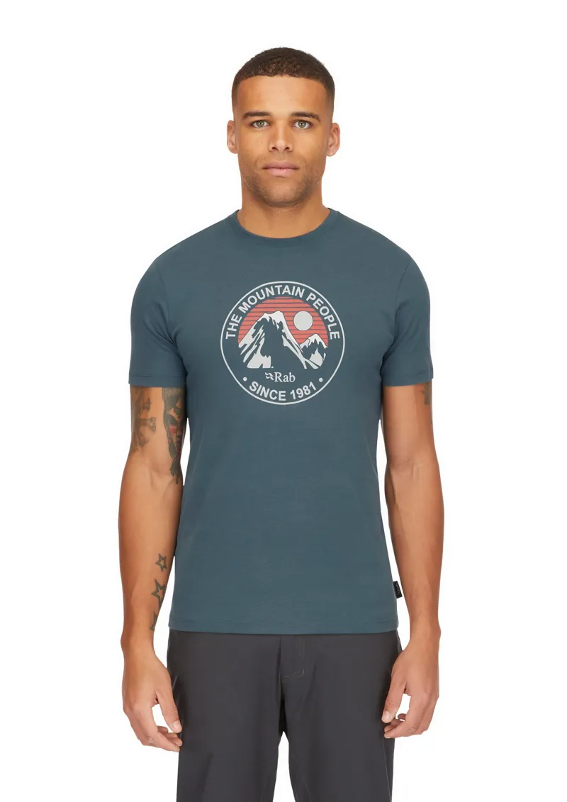 Rab Mens Stance Alpine Peak Tee - Orion Blue-2
