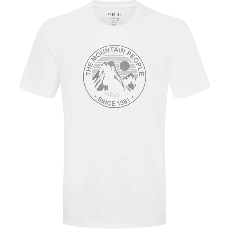 Rab Mens Stance Alpine Peak Tee - White