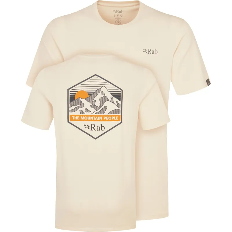 Rab Mens Stance Mountain Peak Tee - Ecru