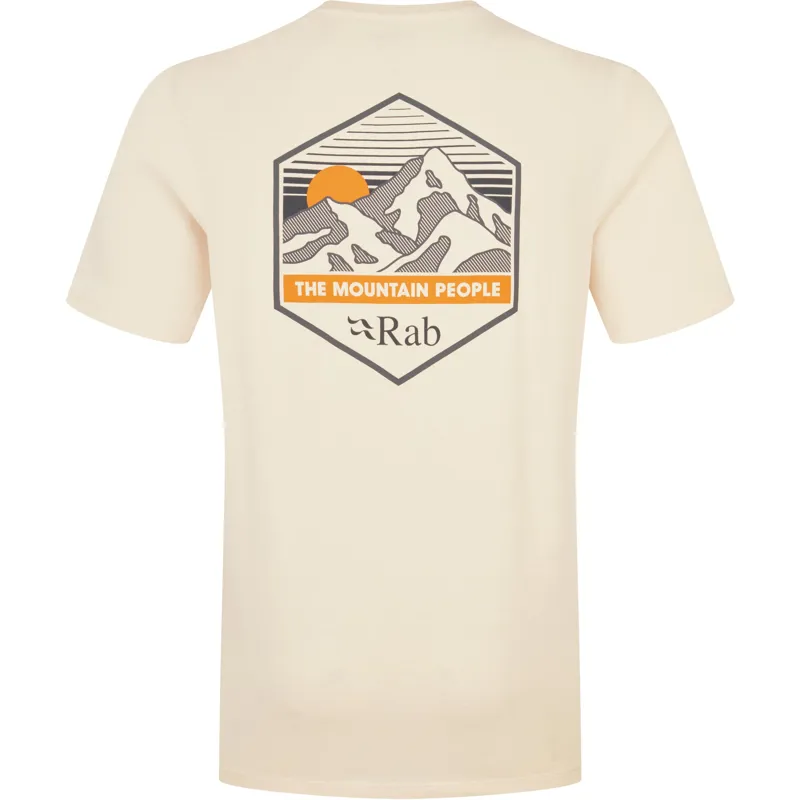 Rab Mens Stance Mountain Peak Tee - Ecru-2