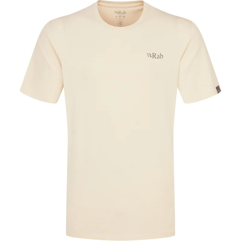 Rab Mens Stance Mountain Peak Tee - Ecru-1