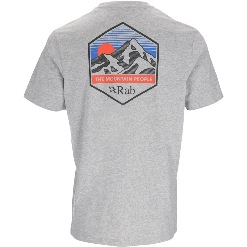 Rab Mens Stance Mountain Peak Tee - Grey Marl-2