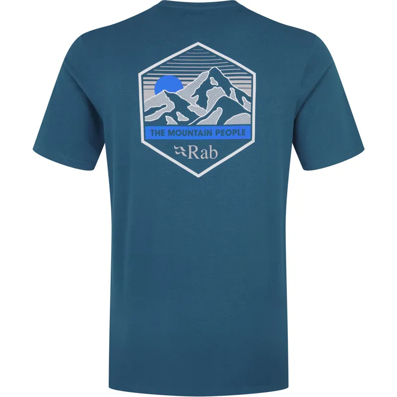 Rab Mens Stance Mountain Peak Tee - Tempest Blue-2