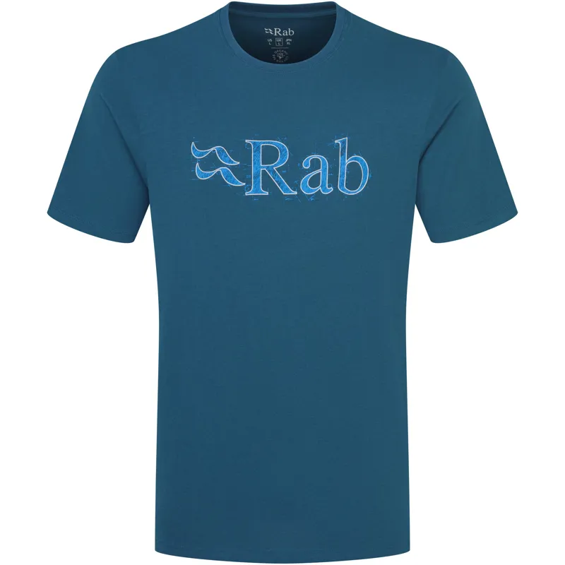 Rab Mens Stance Tech Sketch Tee - Tempest Blue