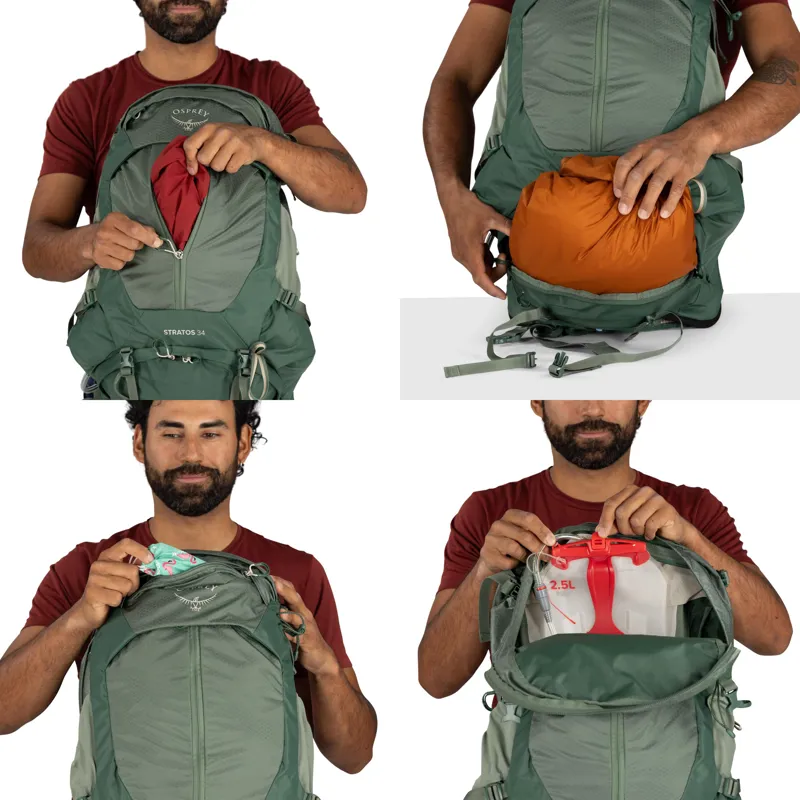 Osprey Mens Stratos 34 Rucksack - Pine Leaf-11