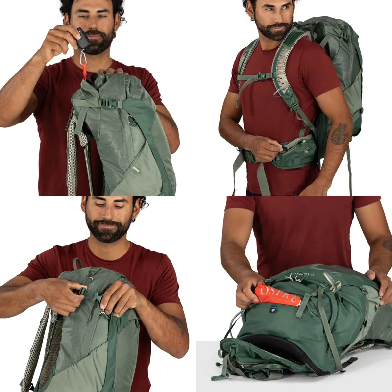 Osprey Mens Stratos 34 Rucksack - Pine Leaf-5