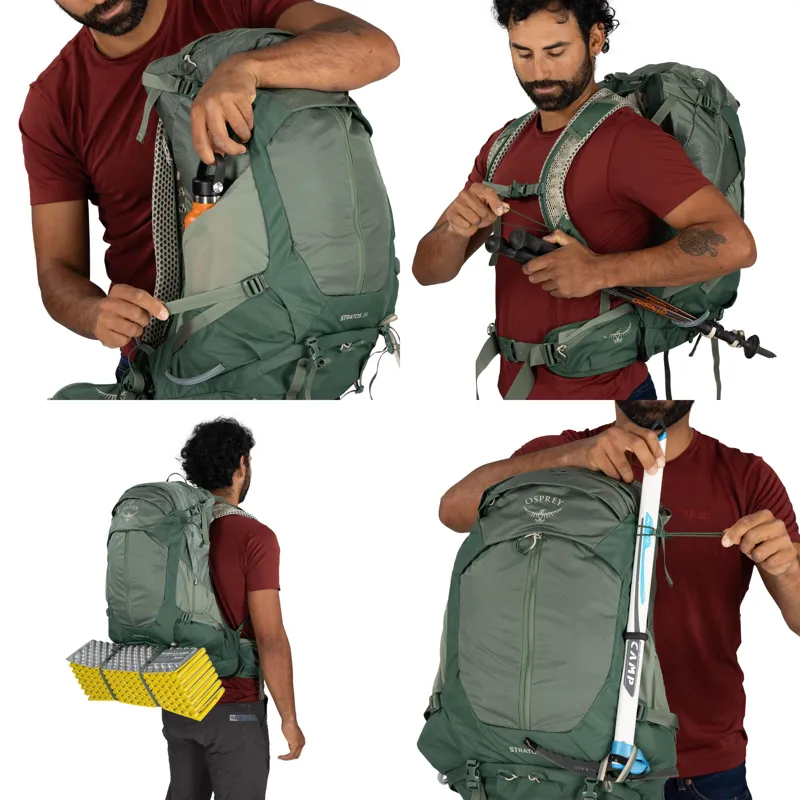 Osprey Mens Stratos 34 Rucksack - Pine Leaf-6