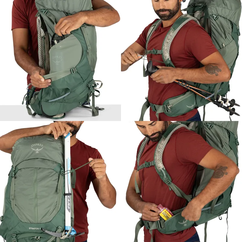 Osprey Mens Stratos 44 Rucksack - Pine Leaf-5