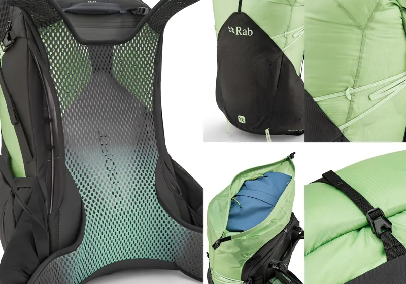 Rab Womens Syclon XP 28ND Rucksack - Black-Dark Fig Green-4