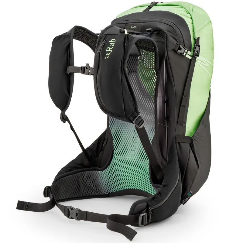 Rab Womens Syclon XP 28ND Rucksack - Black-Dark Fig Green-2