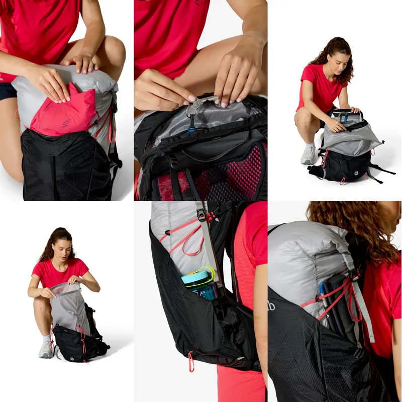 Rab Womens Syclon XP 28ND Rucksack - Black-Dark Fig Green-11