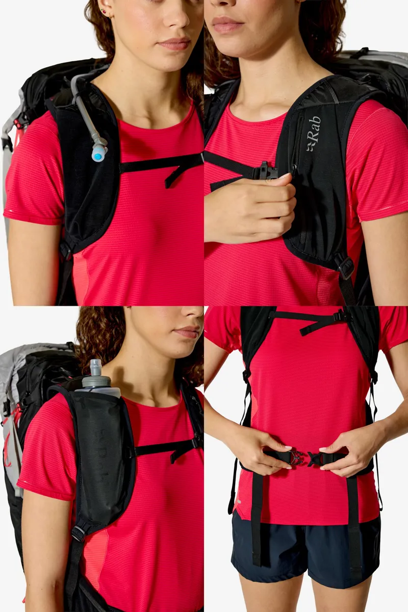 Rab Womens Syclon XP 28ND Rucksack - Black-Dark Fig Green-12