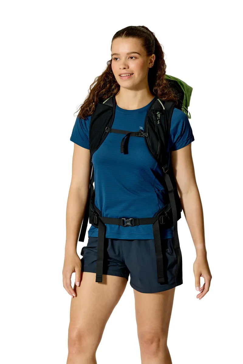 Rab Womens Syclon XP 38ND Rucksack - Black-Dark Fig Green-5