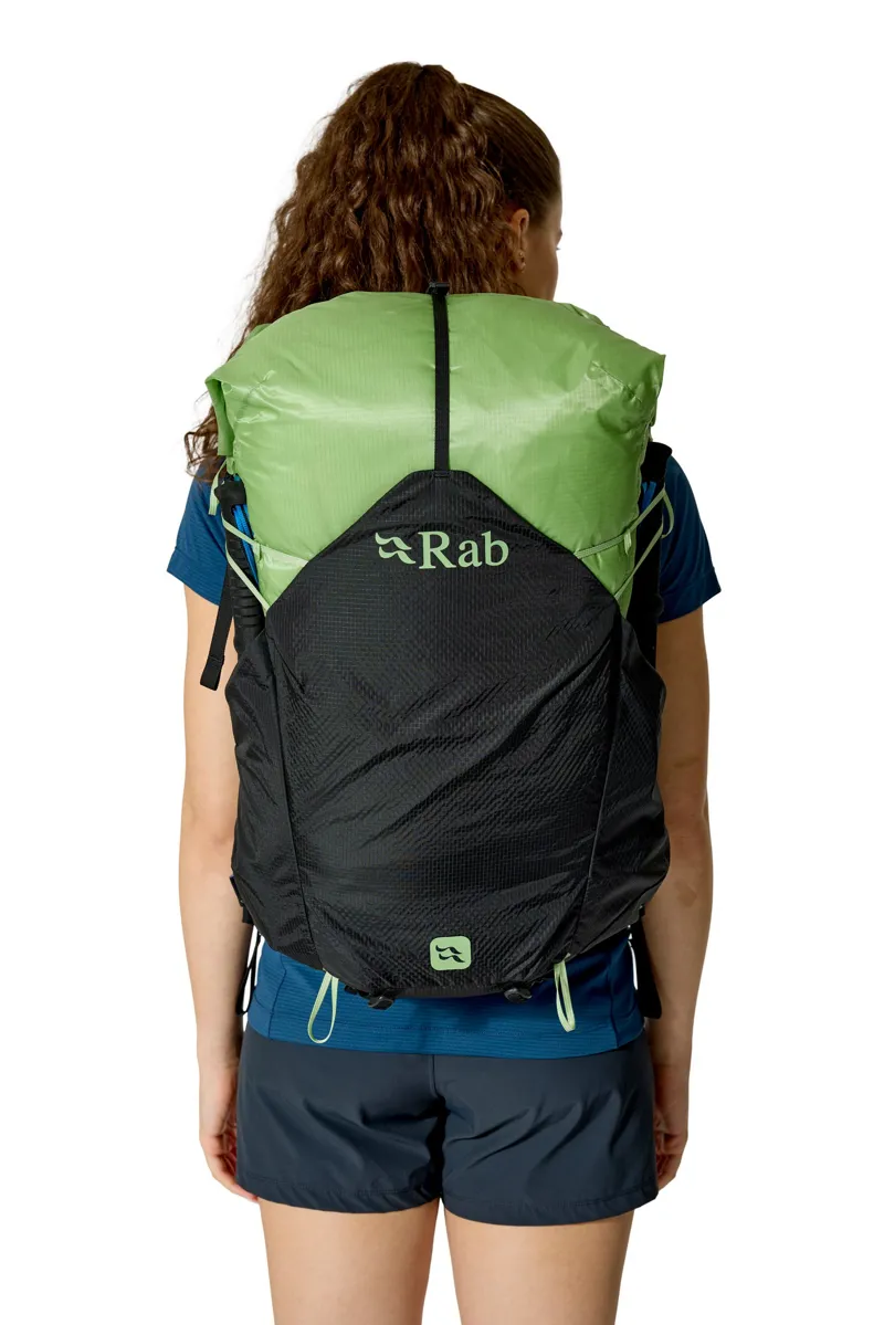 Rab Womens Syclon XP 38ND Rucksack - Black-Dark Fig Green-6
