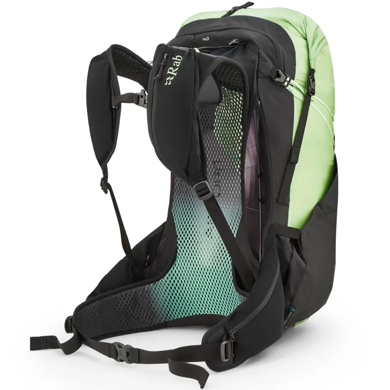 Rab Womens Syclon XP 38ND Rucksack - Black-Dark Fig Green-2
