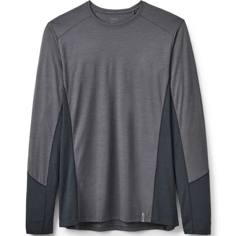 Rab Mens Syncrino Base Long Sleeved Tee - Graphene