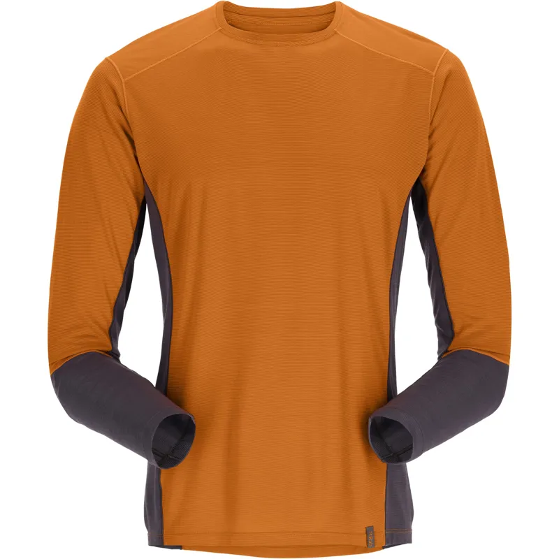 Rab Mens Syncrino Base Long Sleeved Tee - Marmalade
