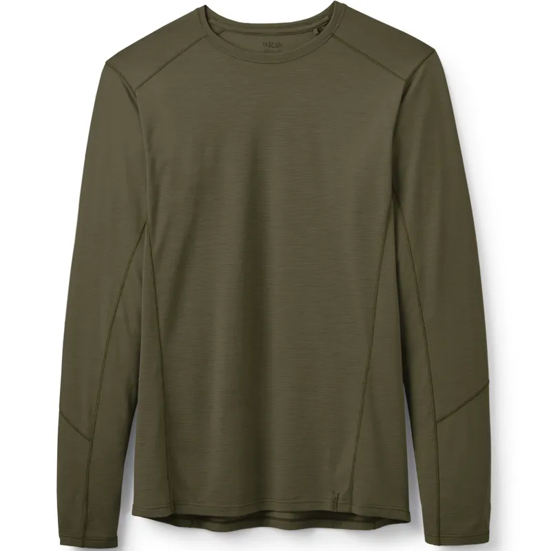 Rab Mens Syncrino Base Long Sleeved Tee - Olive-Olive