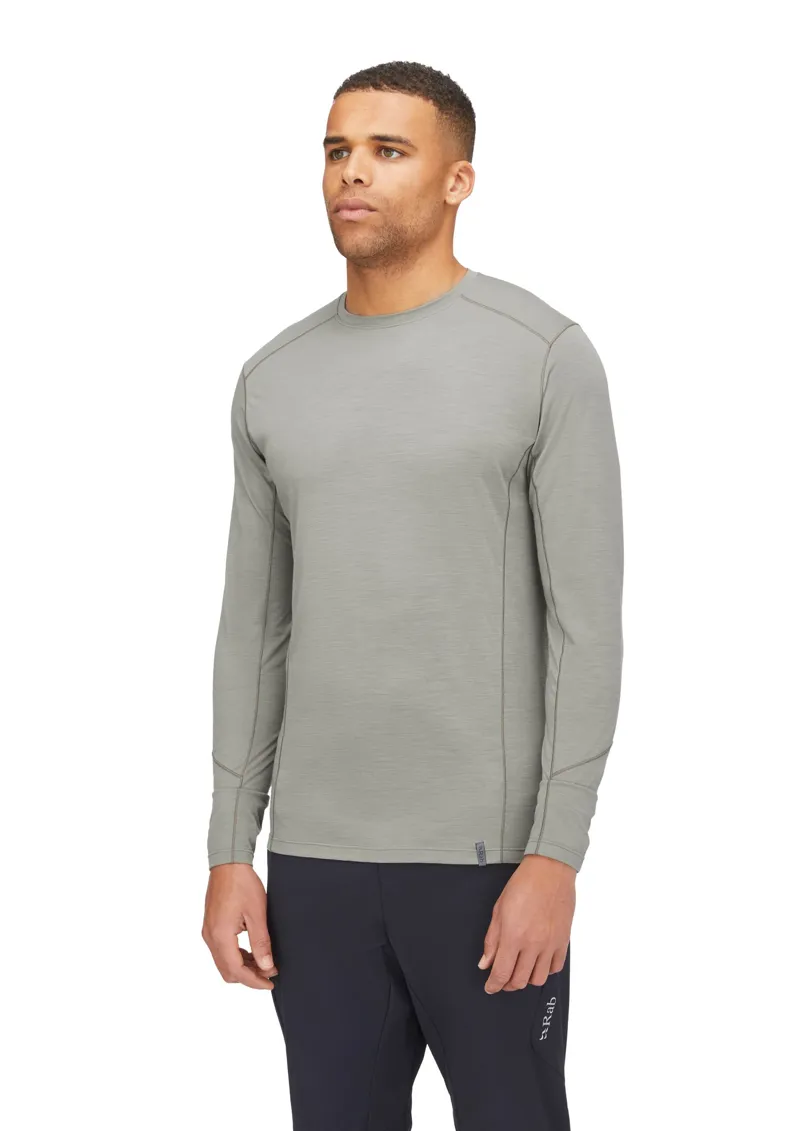 Rab Mens Syncrino Base Long Sleeved Tee - Olive-Olive-2