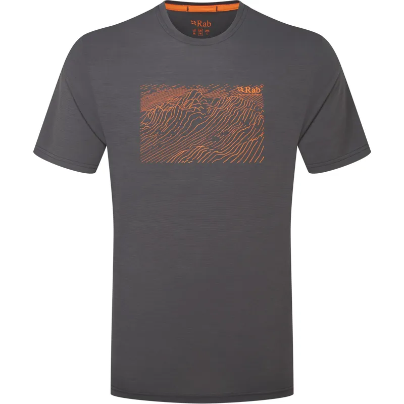 Rab Mens Syncrino Ridge Tee - Graphene