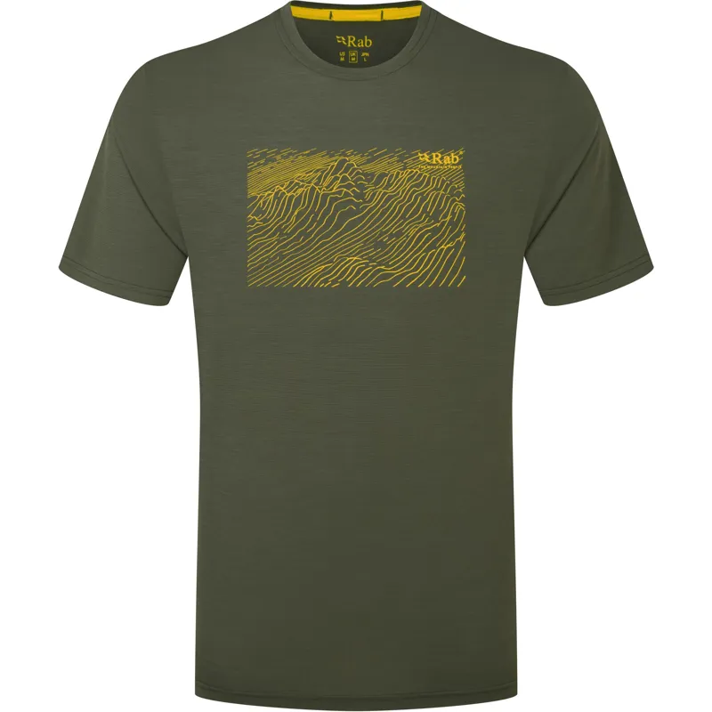Rab Mens Syncrino Ridge Tee - Olive