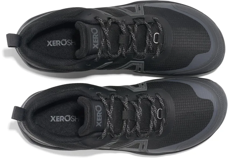 Xero Shoes Womens Scrambler Trail Low WP Shoe - Black-Asphalt-1