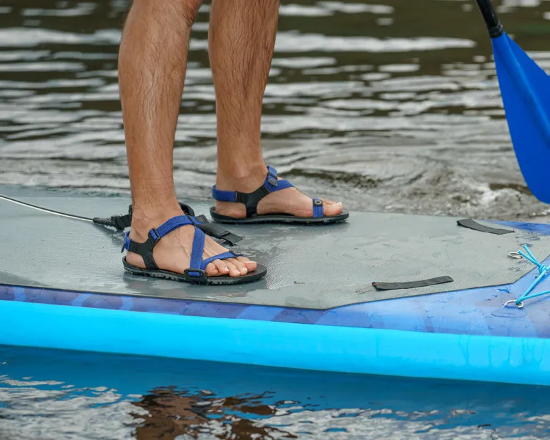 Xero Shoes Mens Z-Trail EV Sandals - Steel Gray-Asphalt-12