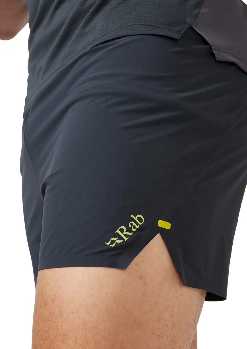 Rab Mens Talus Trail Light Shorts - Ebony-Zest-3