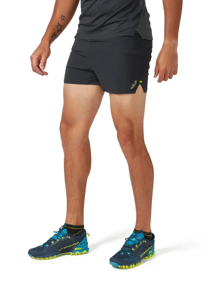 Rab Mens Talus Trail Light Shorts - Ebony-Zest-8