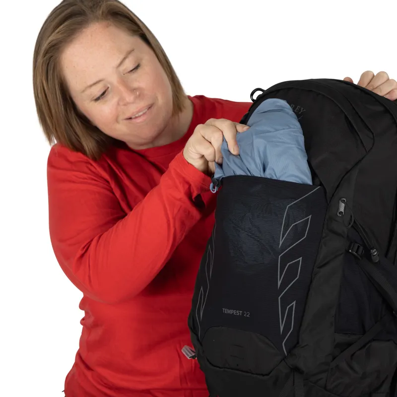 Osprey Womens Tempest 22 Rucksack - Extended Fit - Black-Coal Grey-8