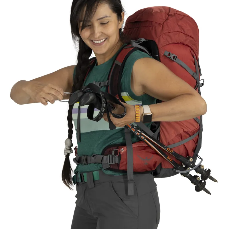 Osprey Womens Tempest 33 Rucksack - Red Pampas-Coal Grey-7