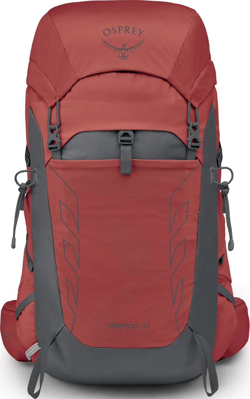 Osprey Womens Tempest 33 Rucksack - Red Pampas-Coal Grey-1