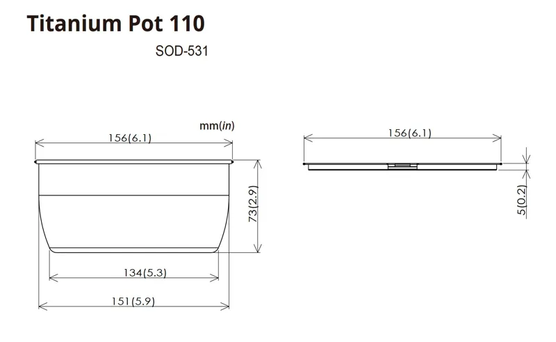 SOTO Titanium Pot 1100-9