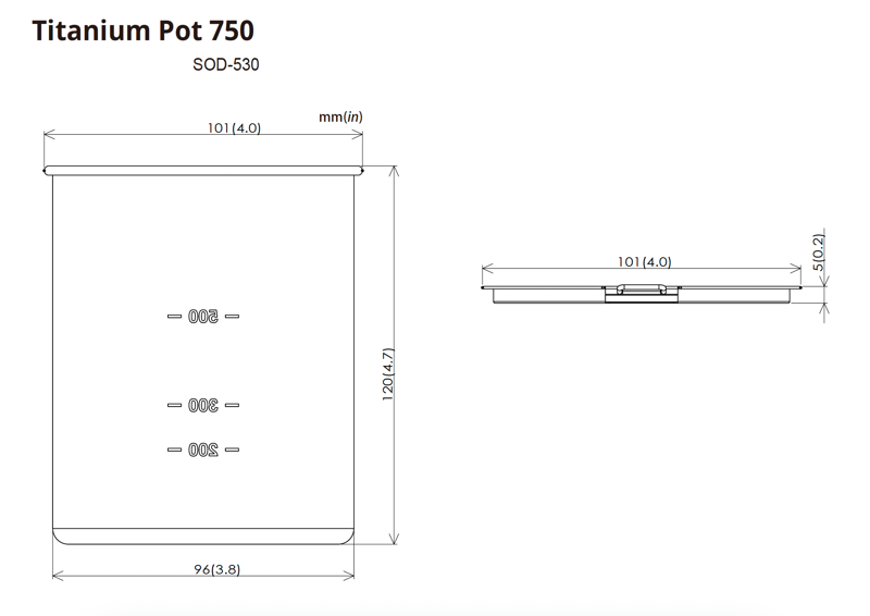 SOTO Titanium Pot 750-9