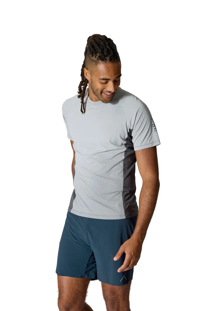 Rab Mens Trail Tee - Tempest Blue-Light Zinc-4