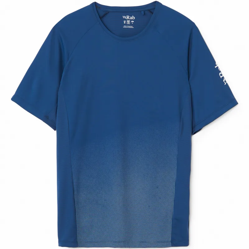 Rab Mens Trail Tee - Tempest Blue-Light Zinc