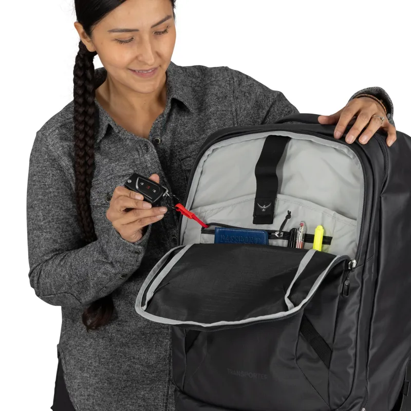 Osprey Transporter Wheeled Carry On - Raven Black-6