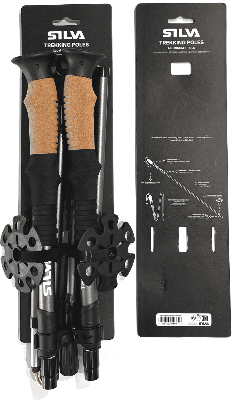 SILVA Trekking Poles Aluminum Z-fold - Grey-9