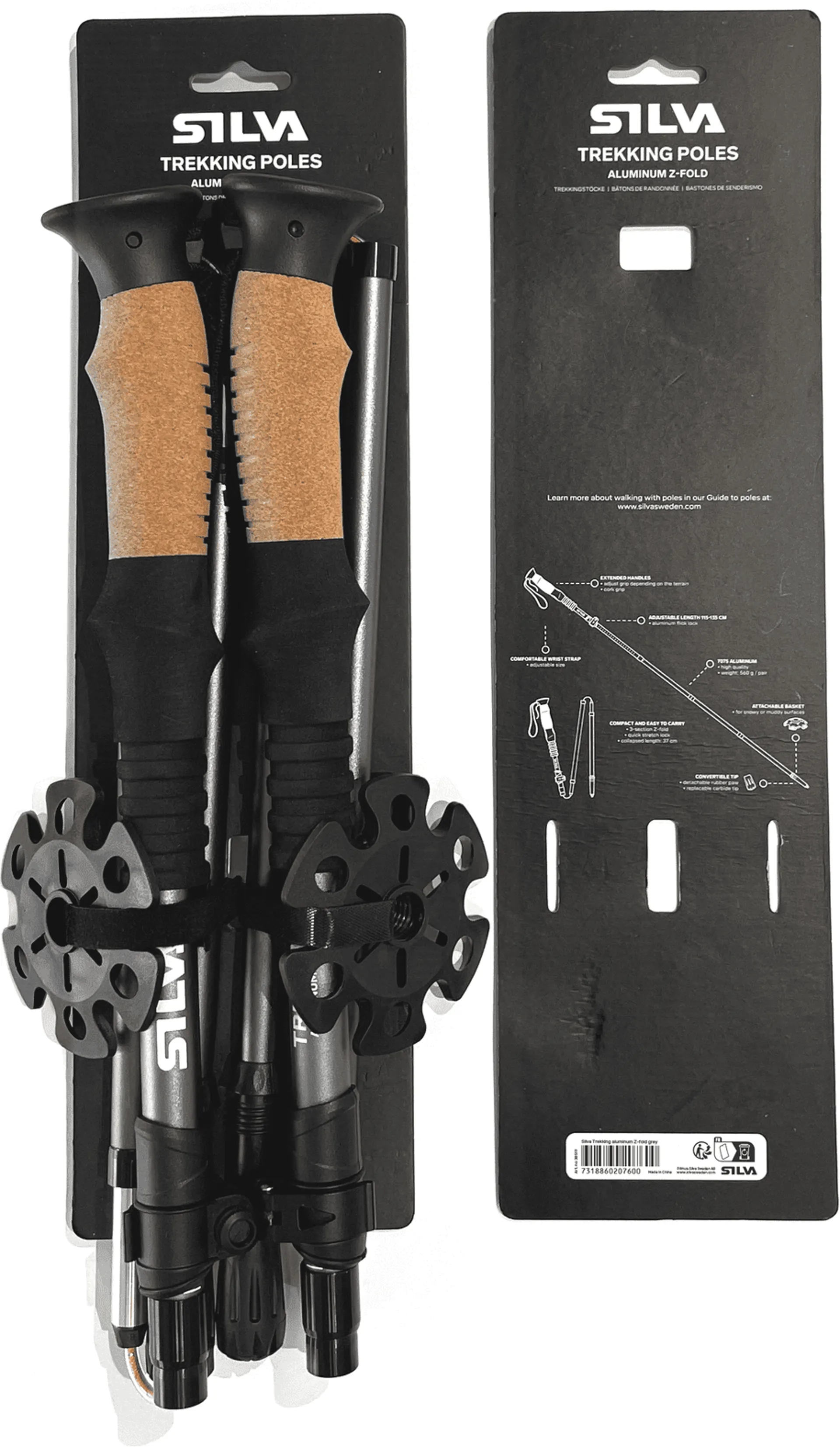 Trekking Pole 4 Sezioni In Alluminio Telescopica E... – Grandado