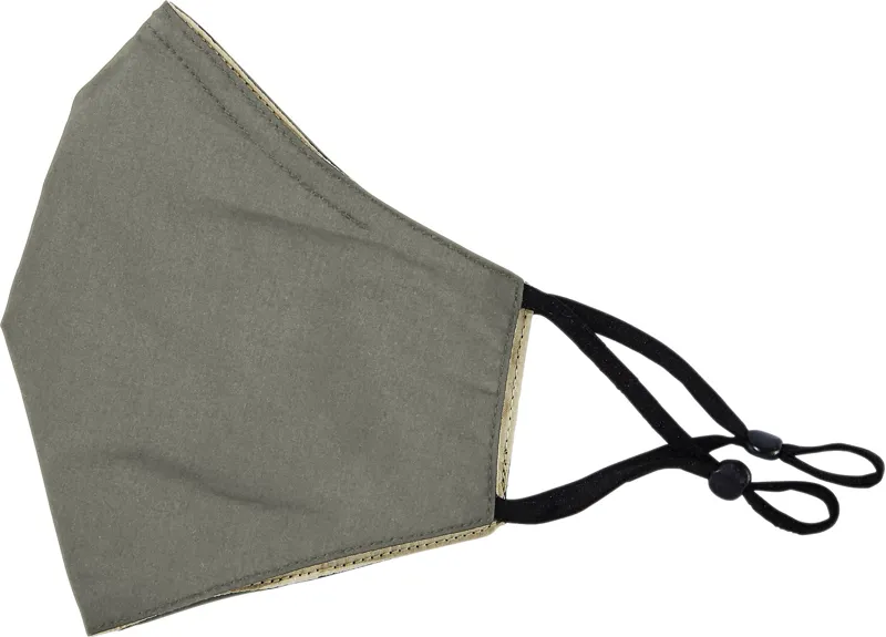 Tilley Cotton Face Mask - 2 Pack - Black and Khaki-2