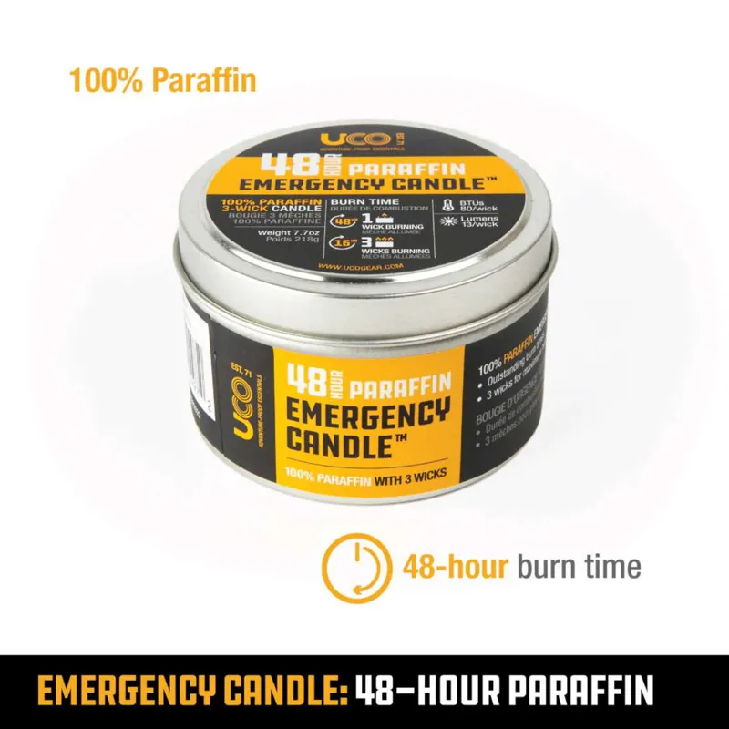 UCO Emergency Candle Lantern Paraffin - 48 Hour-2