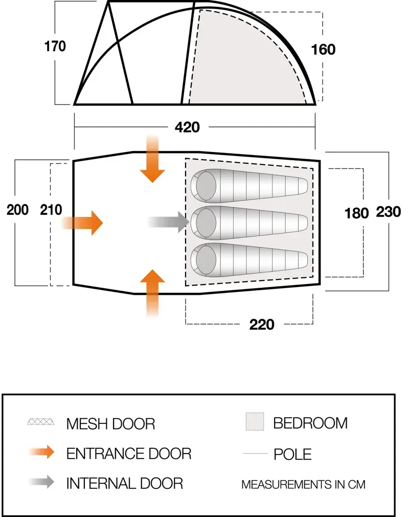 Vango Cosmos 300 Tent - DEMO MODEL-1