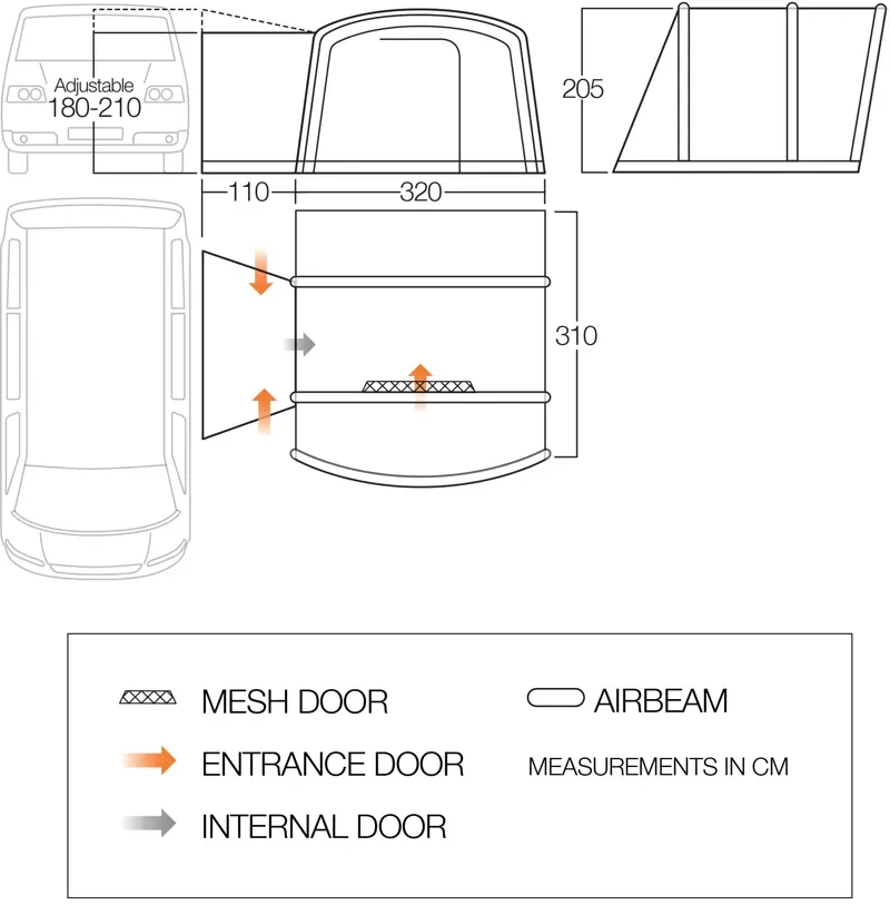 Vango Cove III Air Low DriveAway Awning - DEMO MODEL-1