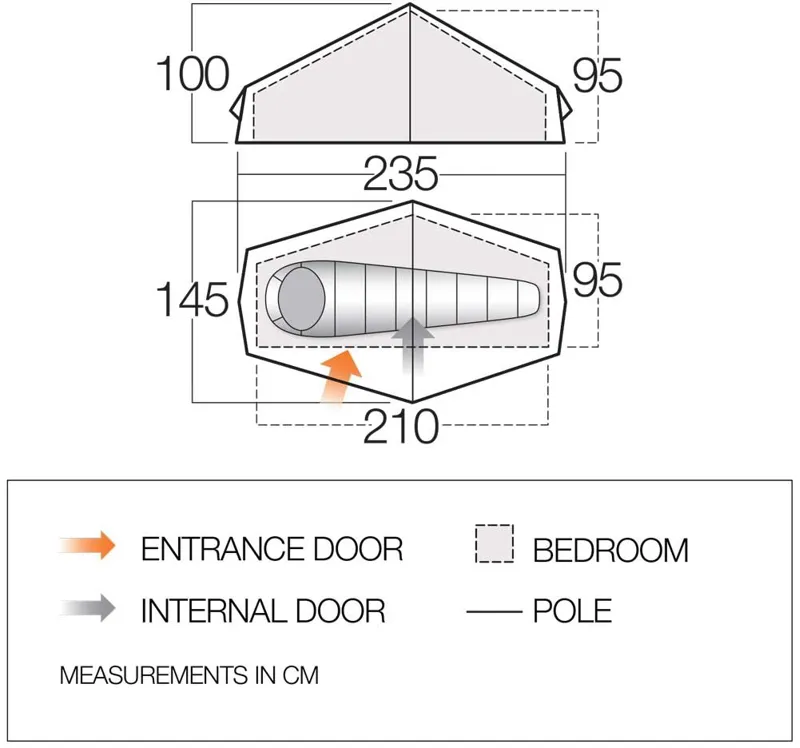 Vango F10 Helium UL 1 Tent - DEMO MODEL-1