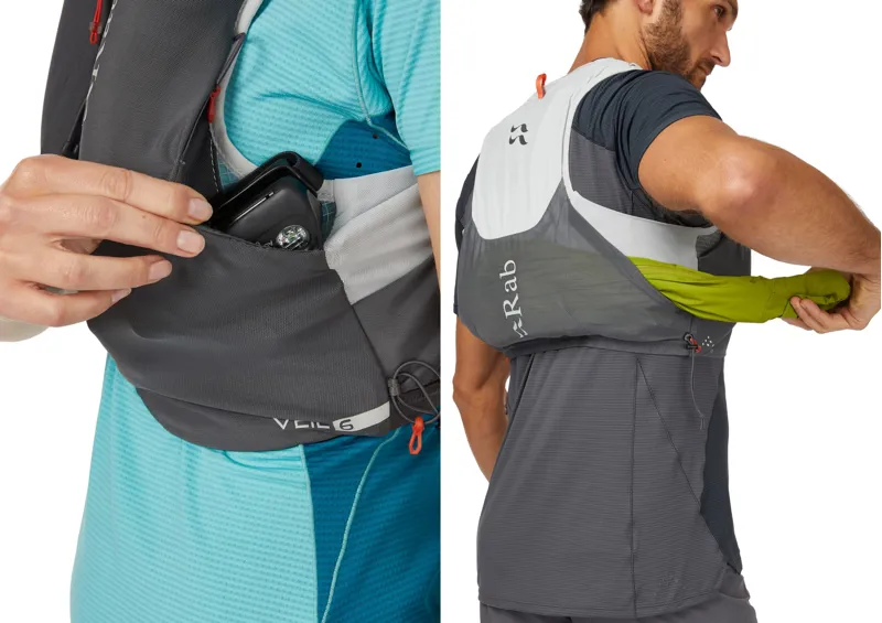 Rab Veil 6 Running Vest - Gargoyle-Graphene-7