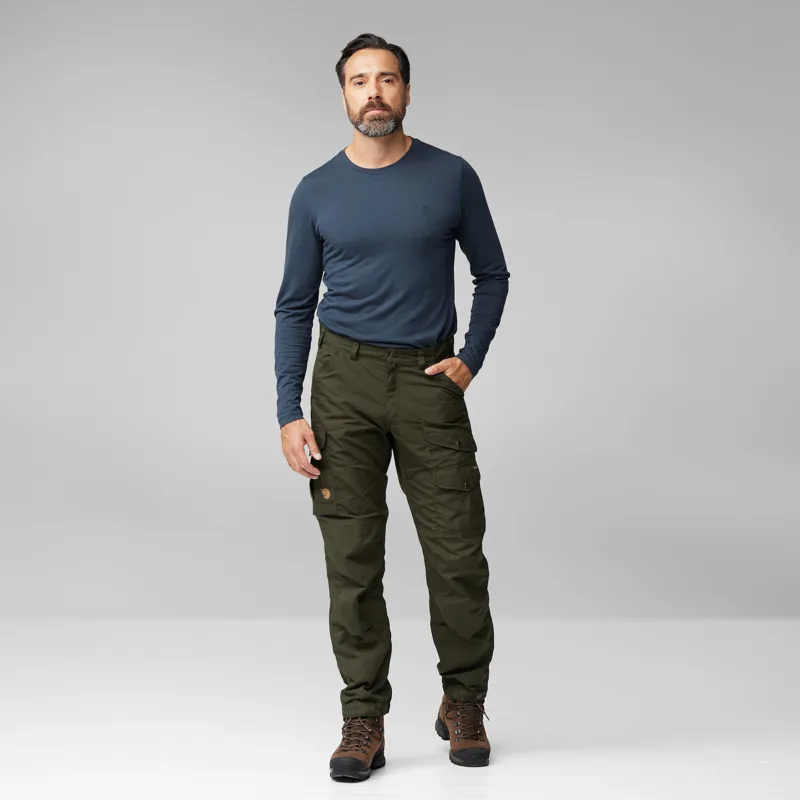 Fjallraven Mens Vidda Pro Trousers - Dark Olive-Black-2