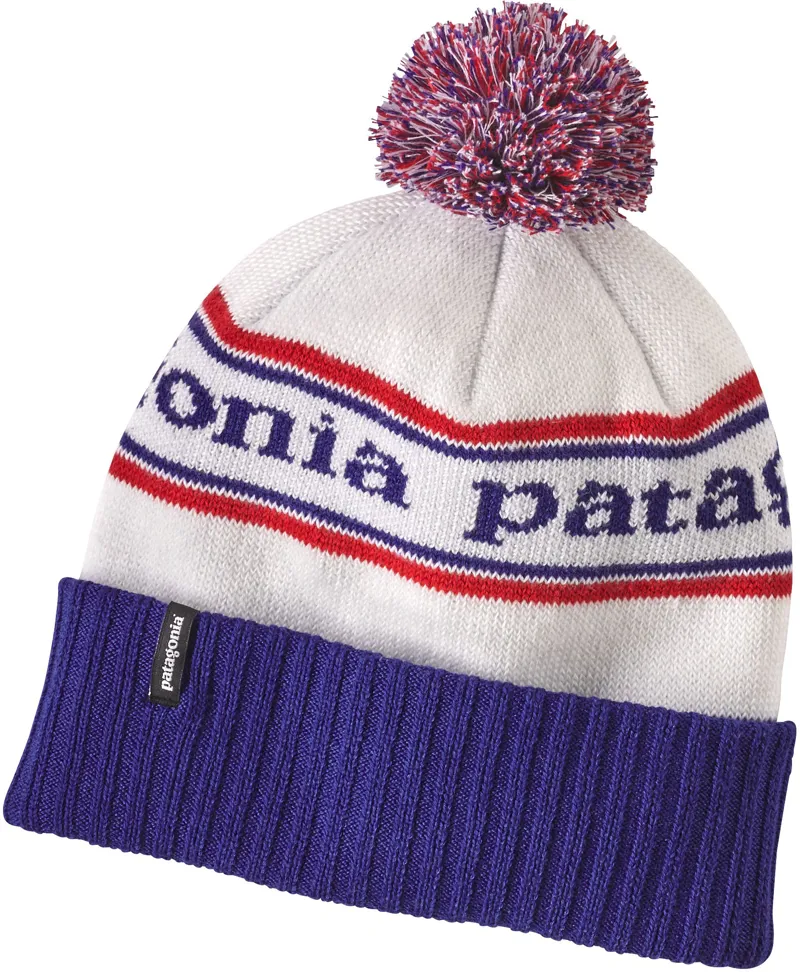 Patagonia Powder Town Beanie - Park Stripe-Viking Blue-1